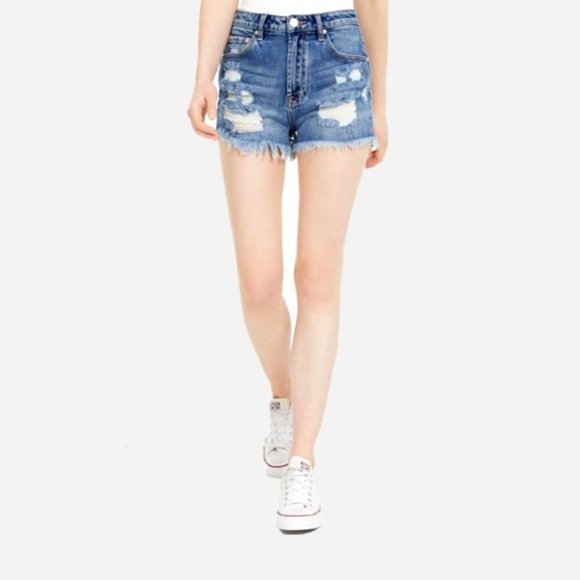 KENDALL AND KYLIE The Icon Distressed Shorts - Picture 1 of 4